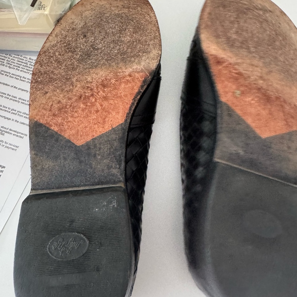 Cole Haan Men's Black Leather Braided Loafers - Picture 5 of 9